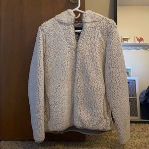 Fleece zip-up hoodie
